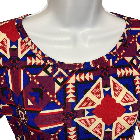LuLaRoe Julia Sheath Dress Pencil Bodycon Size Small Boho Gypsy Aztec Print Sz S - Picture 14 of 16